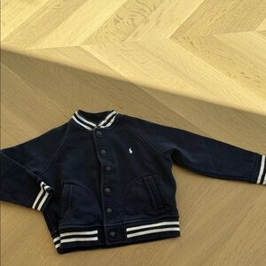 Ralph Lauren Dark Blue Kids Jacket with Stripes